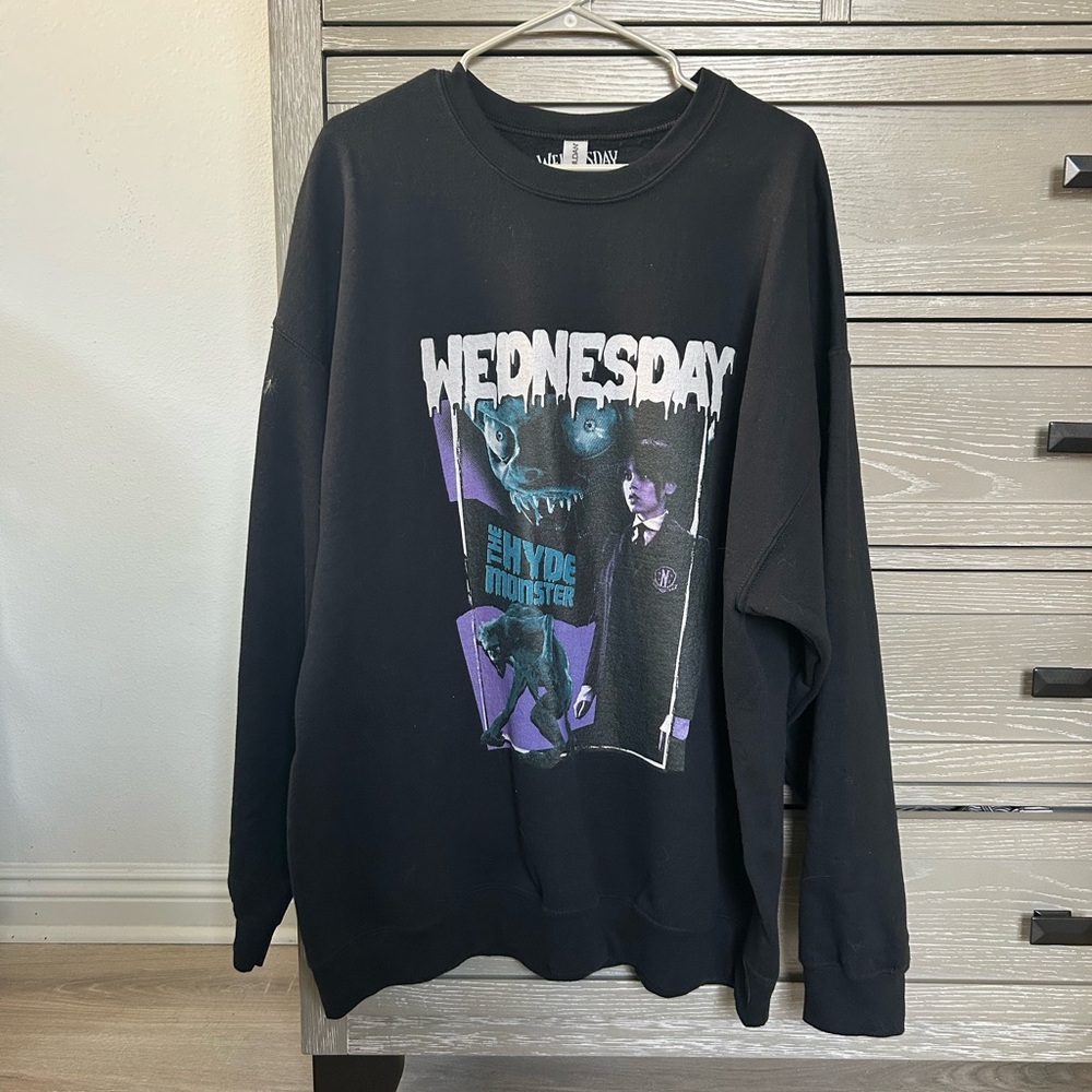 Wednesday & The Hyde Monster Black Sweatshirt